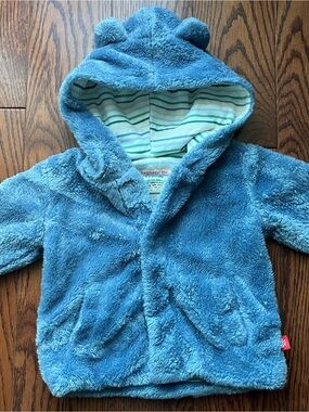 Magnetic Me Blue Plush Hooded Jacket with Ears